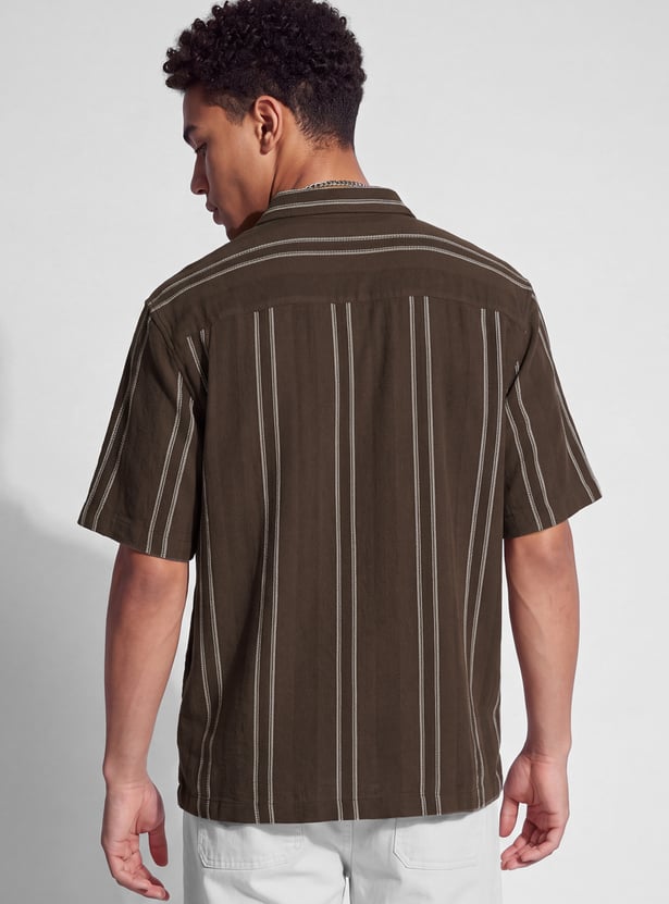 URB_N Men Striped Shirt