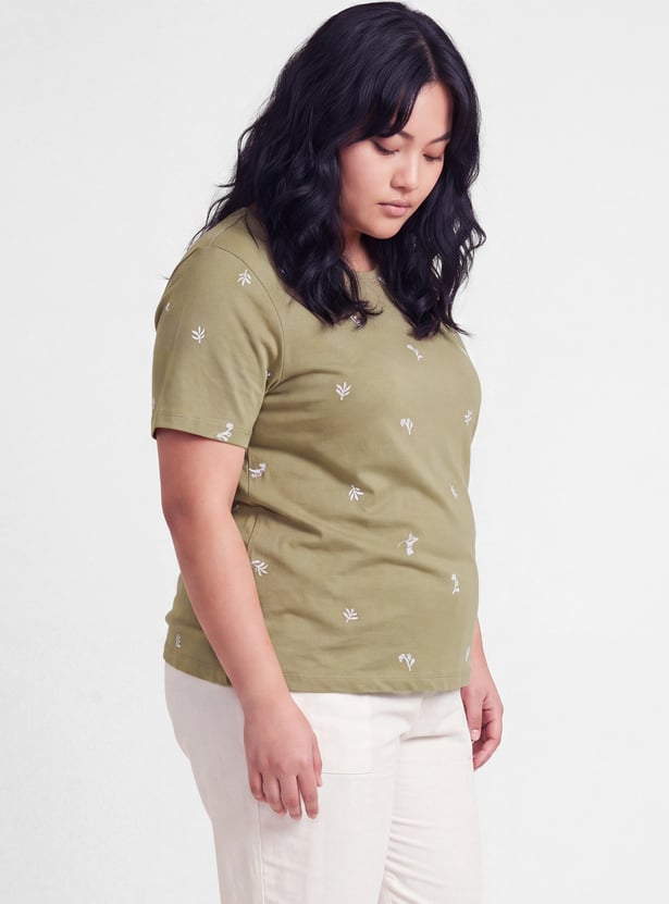 Women Embroidered T-shirt