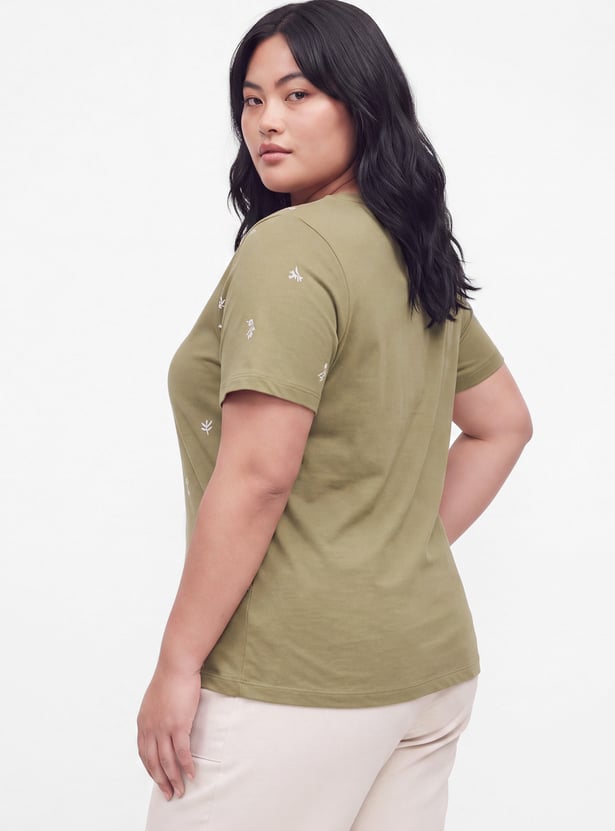 Women Embroidered T-shirt