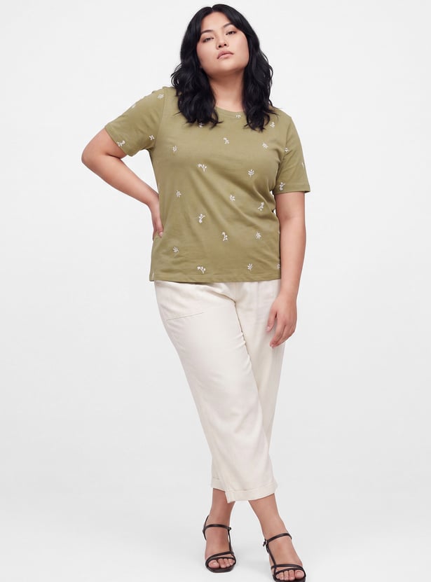 Women Embroidered T-shirt