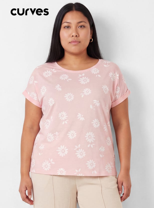 Women Floral Embroidered T-shirt