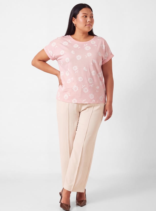 Women Floral Embroidered T-shirt