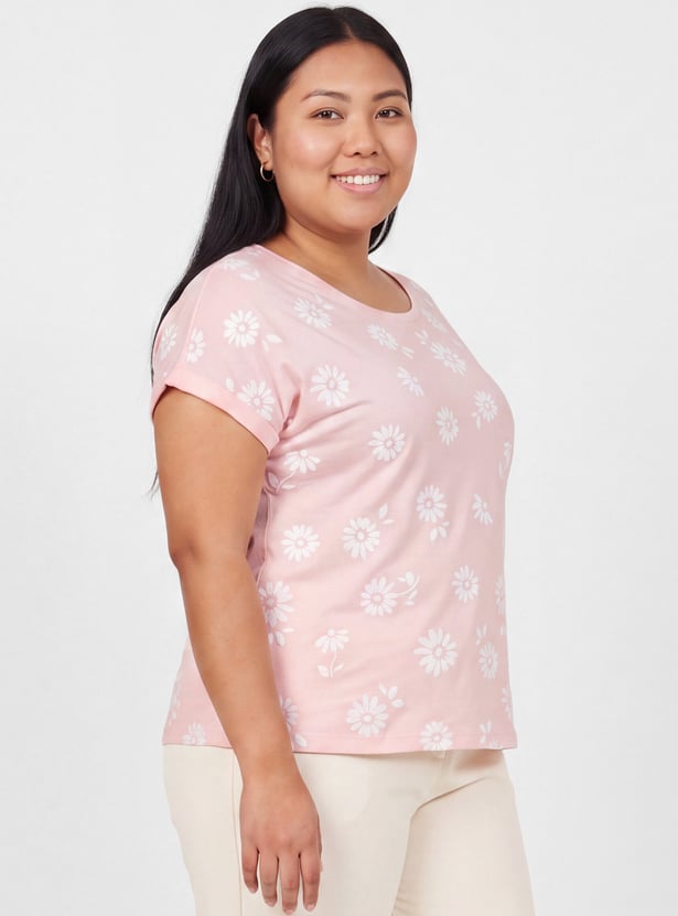 Women Floral Embroidered T-shirt