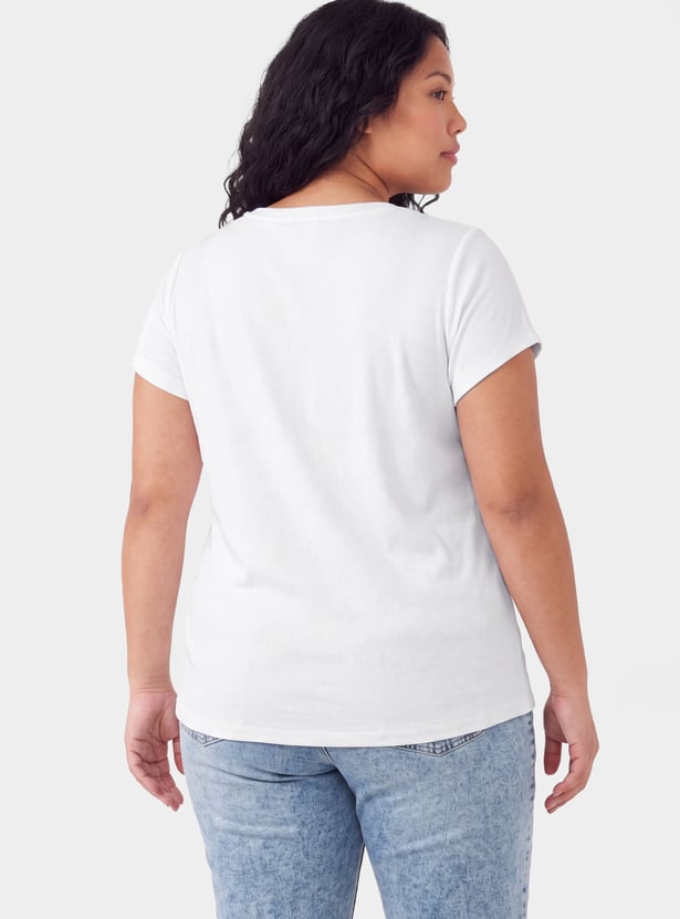 Women Floral Embroidered T-shirt