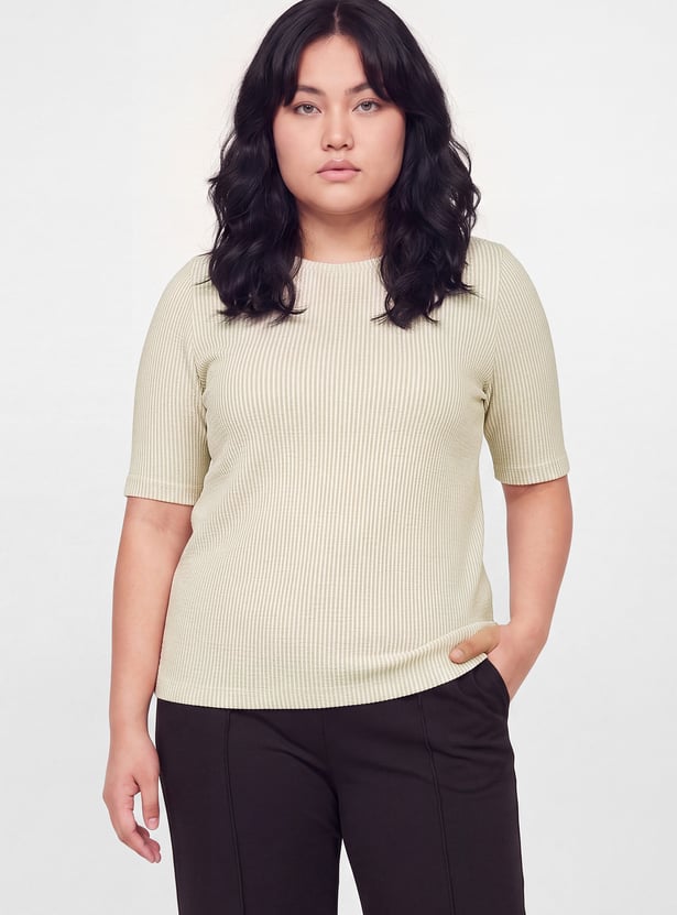 Women Textured T-shirt
