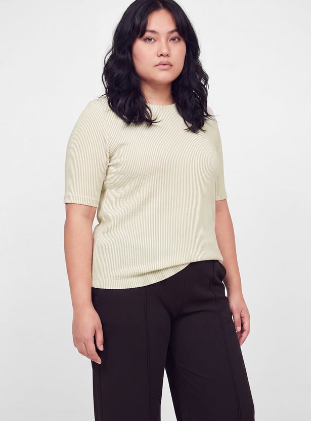Women Textured T-shirt