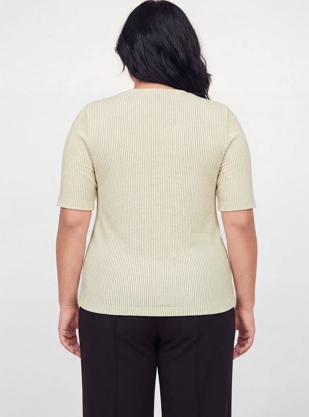 Women Textured T-shirt