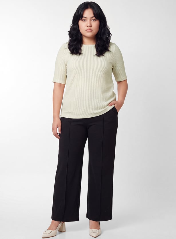 Women Textured T-shirt