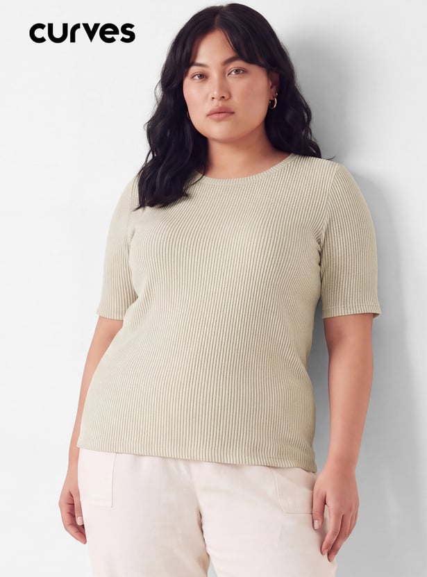 Women Textured T-shirt