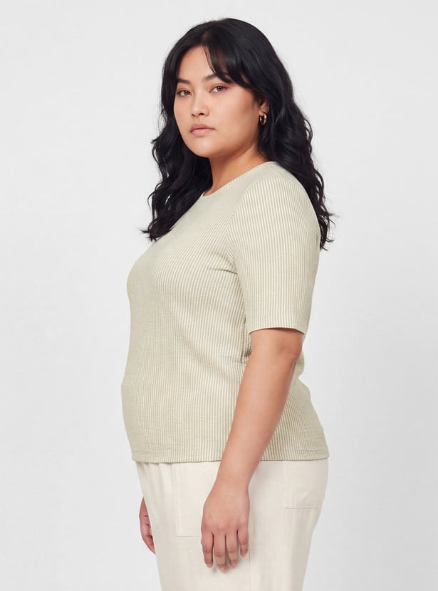 Women Textured T-shirt