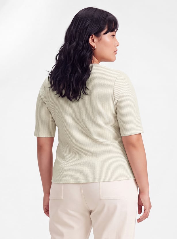 Women Textured T-shirt