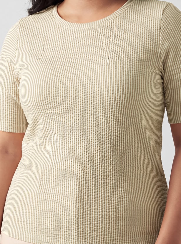 Women Textured T-shirt