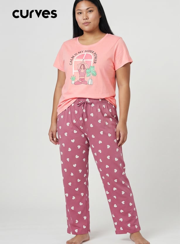Women Printed PJ Set
