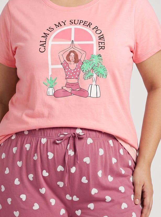 Women Printed PJ Set