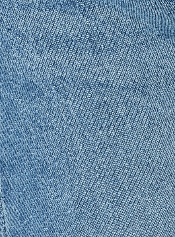 Women Stonewash Mid Jeans