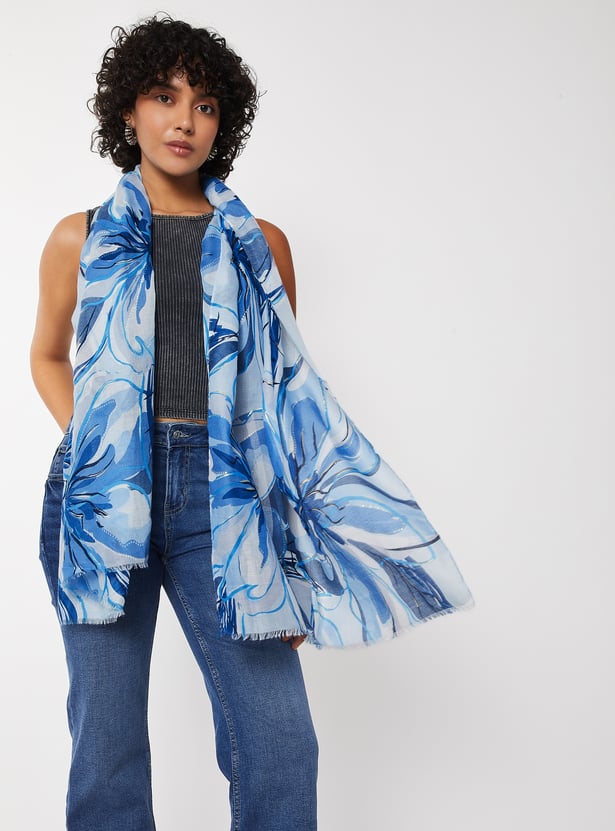 Women Floral Print Scarf