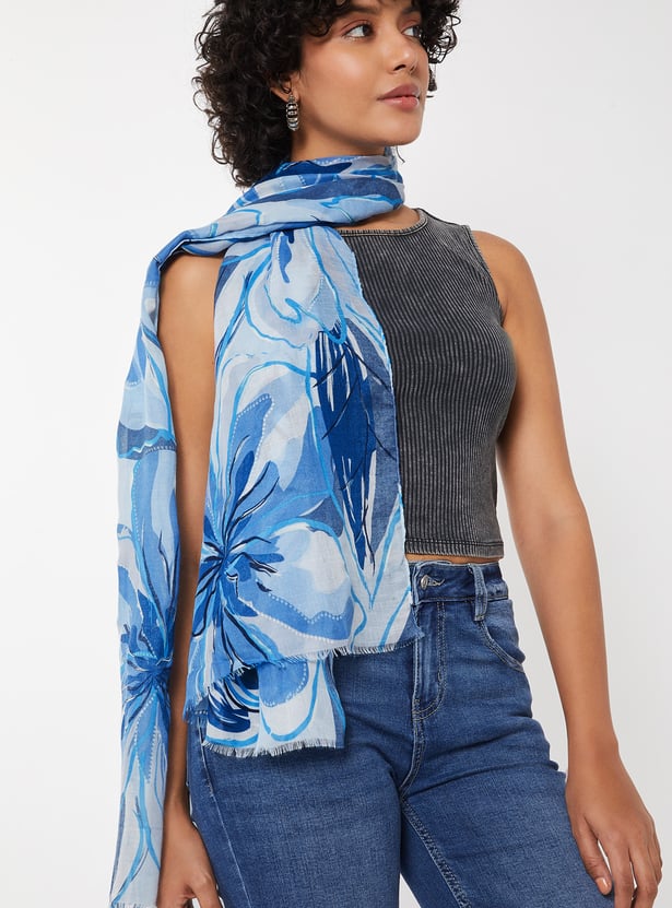 Women Floral Print Scarf