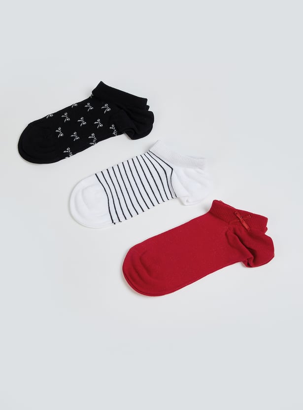 Women Assorted Ankle Length Socks - Pack of 3