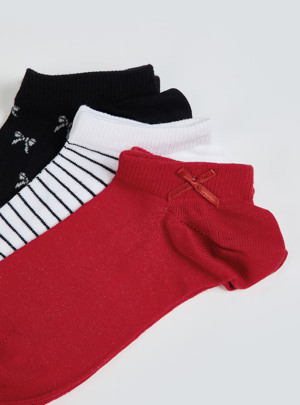 Women Assorted Ankle Length Socks - Pack of 3