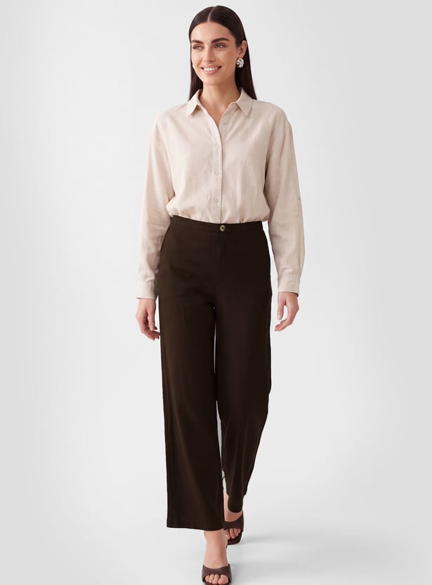 Women Solid Trousers