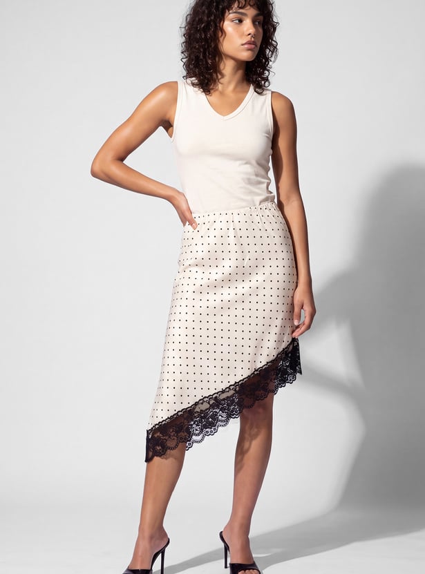 URB_N Women Printed Asymmetric Skirt