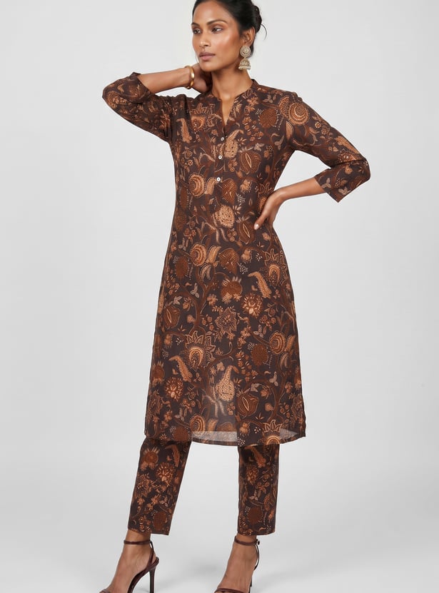Women Printed Straight Kurta Set