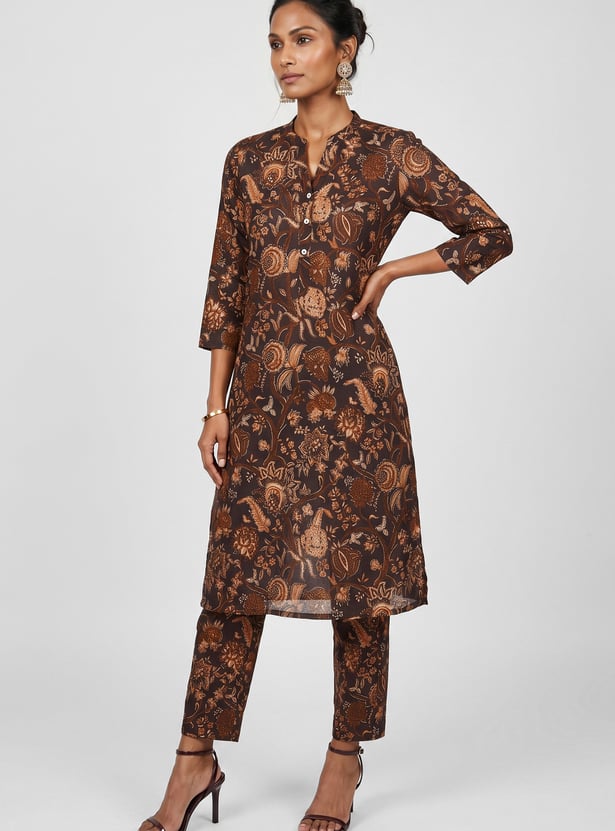 Women Printed Straight Kurta Set