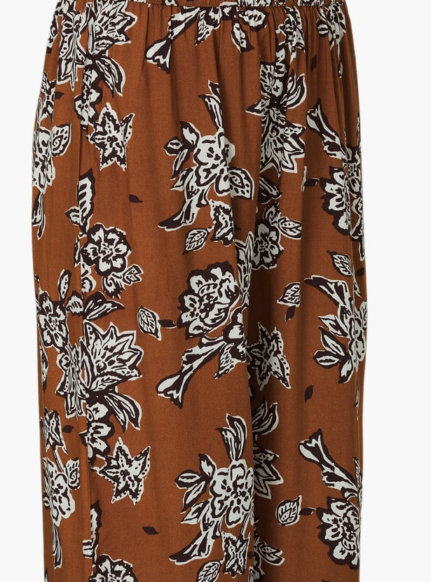 Women Floral Print Straight Kurti Set