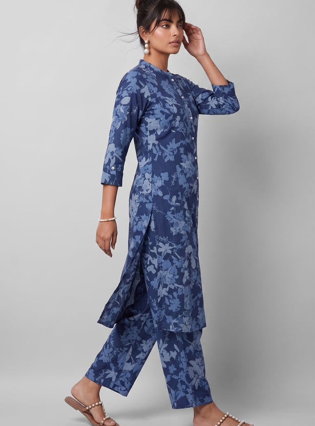 Women Floral Print A-line Kurta Set