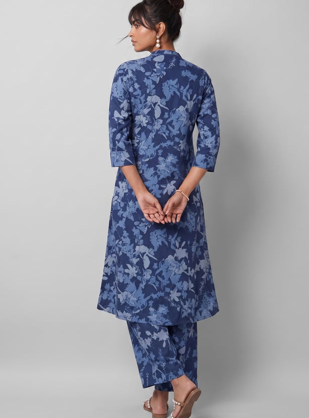 Women Floral Print A-line Kurta Set