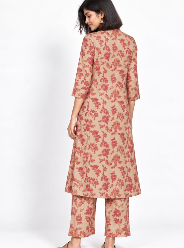Women Floral Print A-line Kurta Set