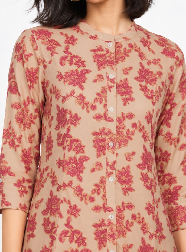 Women Floral Print A-line Kurta Set