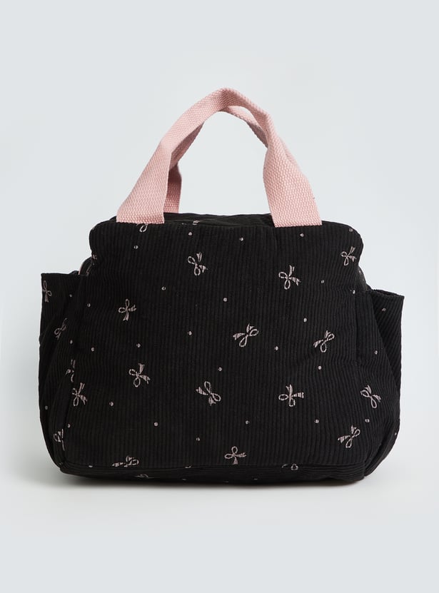 Women Printed Corduroy Pouch