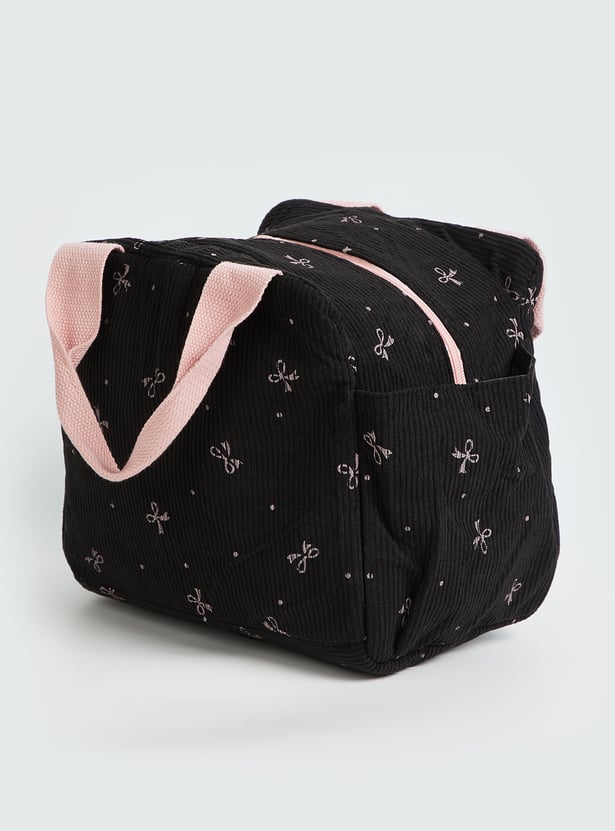Women Printed Corduroy Pouch