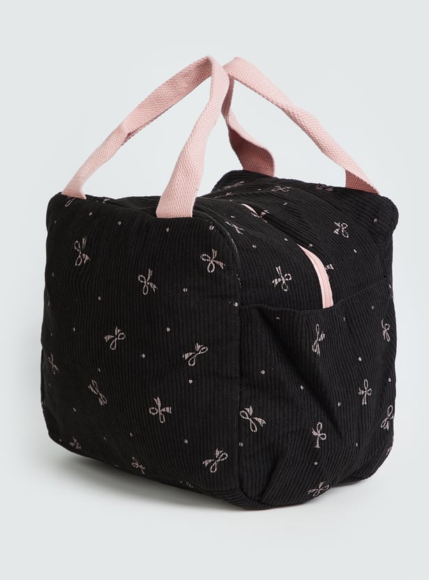 Women Printed Corduroy Pouch