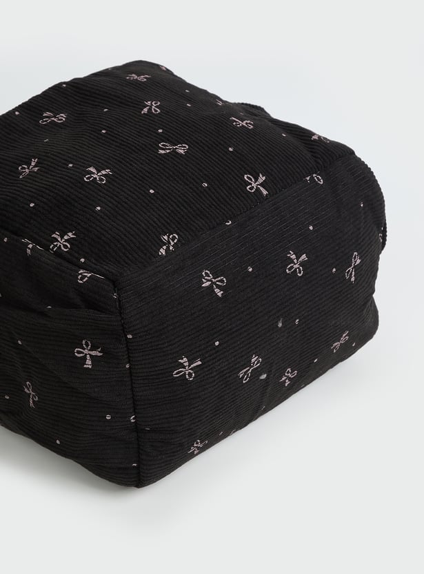Women Printed Corduroy Pouch