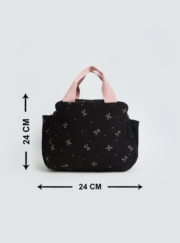 Women Printed Corduroy Pouch