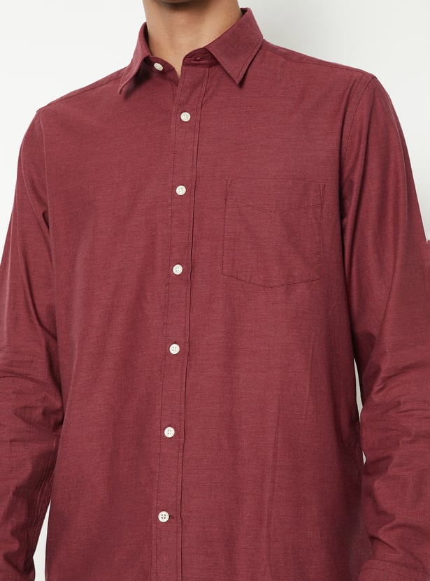 Men Solid Slim Fit Shirt