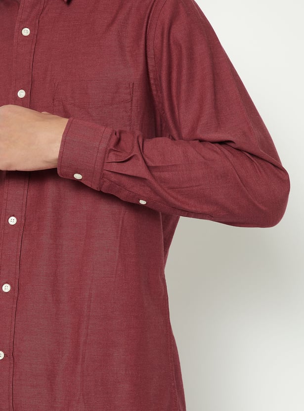 Men Solid Slim Fit Shirt