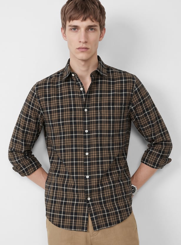 Men Checked Regular Fit Shirt