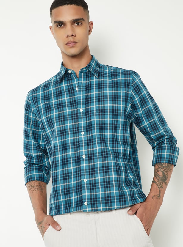 Men Checked Regular Fit Shirt