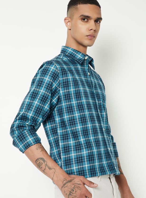 Men Checked Regular Fit Shirt