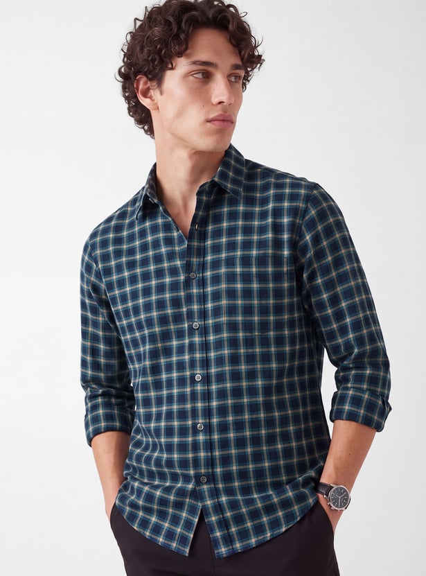 Men Checked Regular Fit Shirt