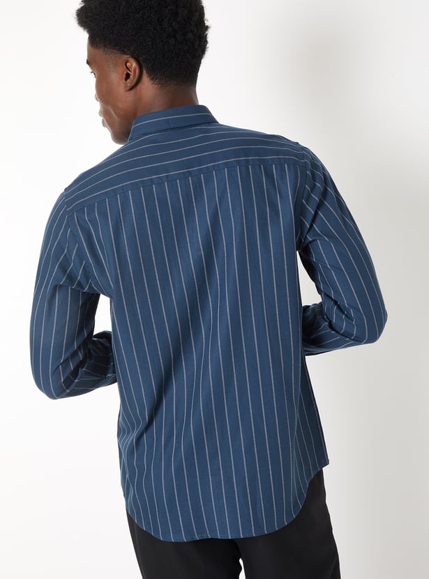 Men Striped Slim Shirt