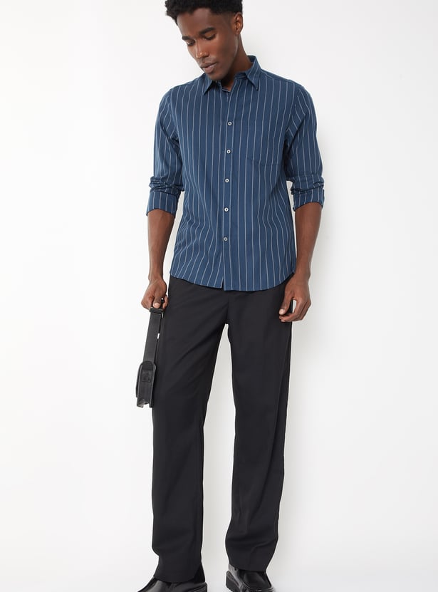 Men Striped Slim Shirt