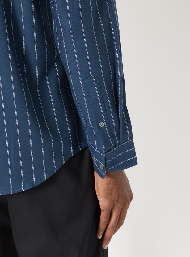 Men Striped Slim Shirt