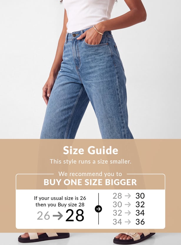 Women Wide-Leg High-Rise Jeans