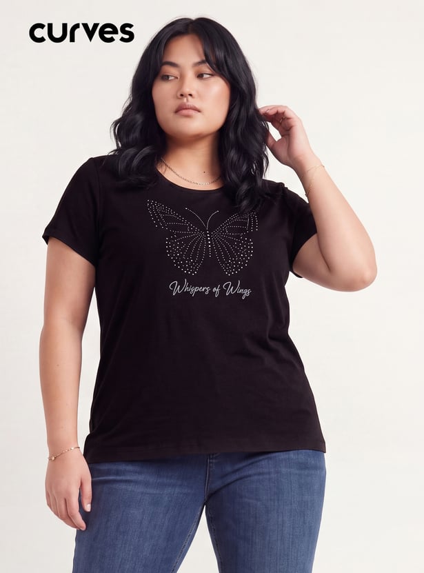 Women Embellished T-shirt
