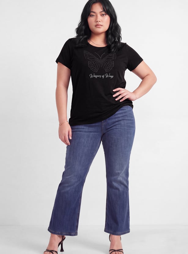 Women Embellished T-shirt