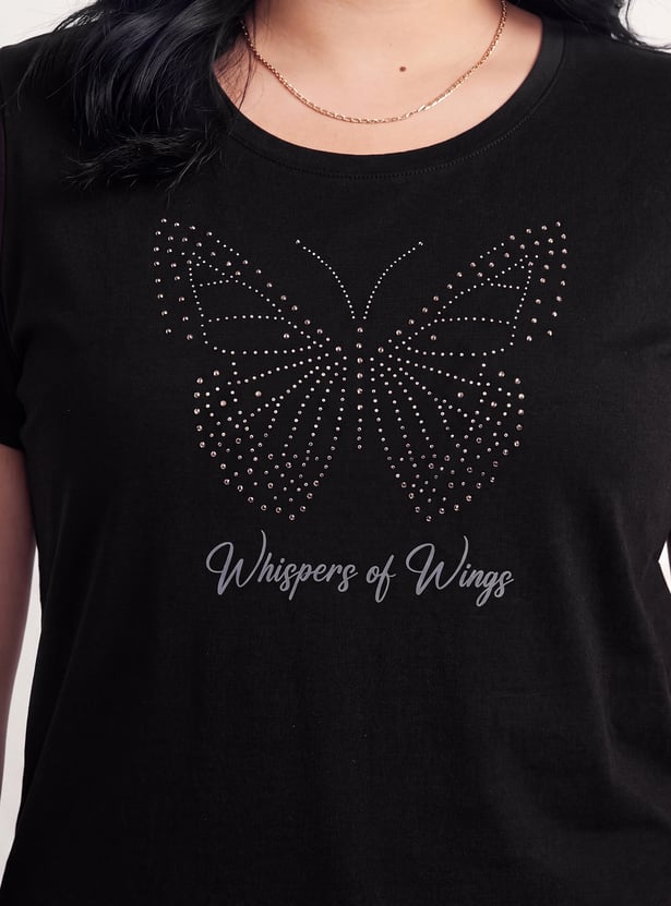Women Embellished T-shirt